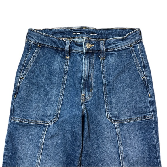 Old Navy High-Waisted OG Loose Utility Jeans Seamed Front Size 6 - Picture 5 of 9